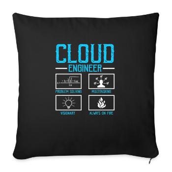 Administrateur Cloud Devops - Housse de coussin décorative 45 x 45 cm - noir - Devant