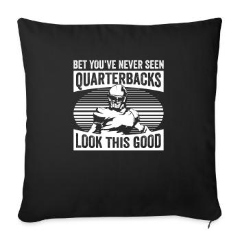 Football Quarterbacks Sicherheit Lustig - Sofakissenbezug 45 x 45 cm - Schwarz - Vorne