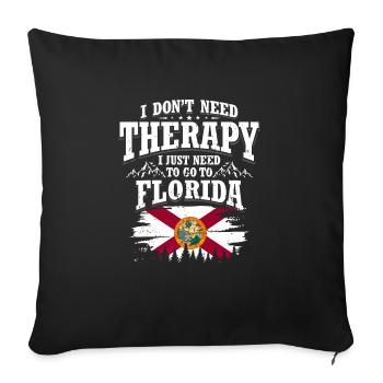 Florida - Sofa pillowcase 17,3'' x 17,3'' (45 x 45 cm) - black - Front
