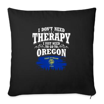 Oregon - Sofa pillowcase 17,3'' x 17,3'' (45 x 45 cm) - black - Front