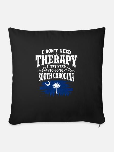 South Carolina - Sofakissenbezug 45 x 45 cm - Schwarz