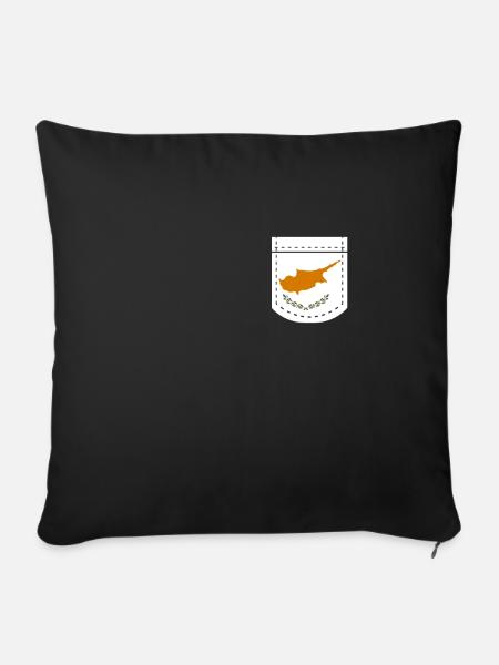 Zypern - Sofakissenbezug 45 x 45 cm - Schwarz