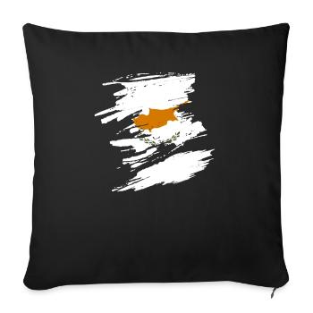 Zypern - Sofakissenbezug 45 x 45 cm - Schwarz - Vorne