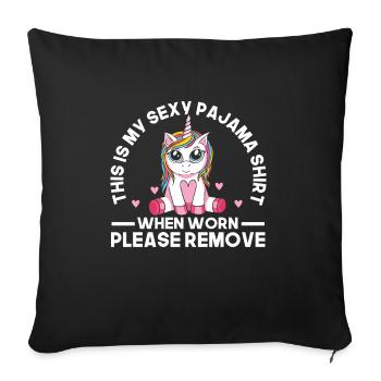 Funny Sexy Pyjama Pajama Outfit For Friend - Sofa pillowcase 17,3'' x 17,3'' (45 x 45 cm) - black - Front
