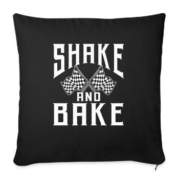 Shake and Bake Rennen - Sofakissenbezug 45 x 45 cm - Schwarz - Vorne