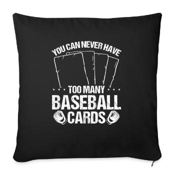 Collection de cartes de sport Collection de cartes de jeu de jeu - Housse de coussin décorative 45 x 45 cm - noir - Devant
