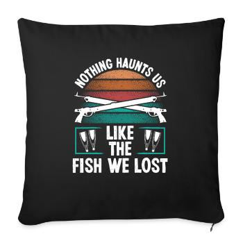 Poisson-harpon nous avons perdu Apnée Plongeur Apnée - Housse de coussin décorative 45 x 45 cm - noir - Devant
