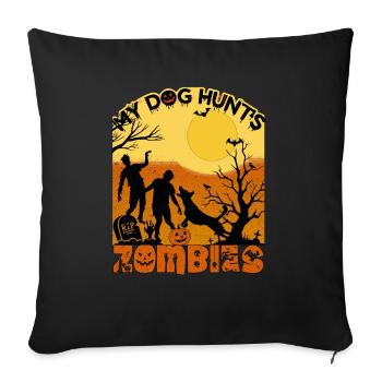 Happy Halloween Grusel Monster Spuk Horror Schreck - Sofakissenbezug 45 x 45 cm - Schwarz - Vorne