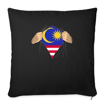 Malaisie - Housse de coussin décorative 45 x 45 cm - noir - Devant