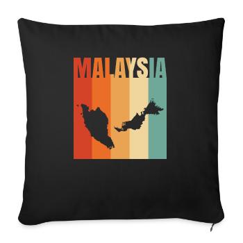 Malaisie - Housse de coussin décorative 45 x 45 cm - noir - Devant