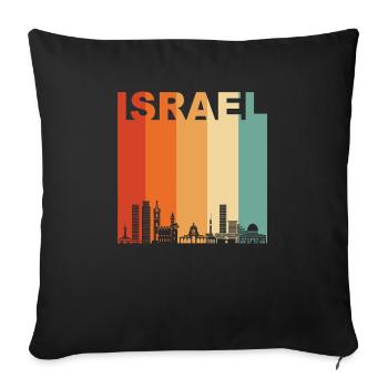 Israël - Housse de coussin décorative 45 x 45 cm - noir - Devant