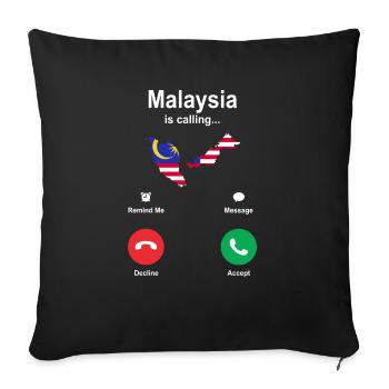 Malaisie - Housse de coussin décorative 45 x 45 cm - noir - Devant