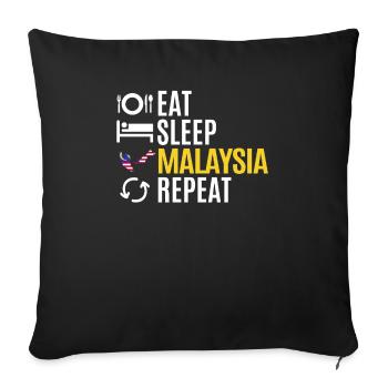 Malaisie - Housse de coussin décorative 45 x 45 cm - noir - Devant