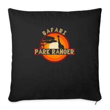 African Safari Park Ranger Guide - Sofa pillowcase 17,3'' x 17,3'' (45 x 45 cm) - black - Front