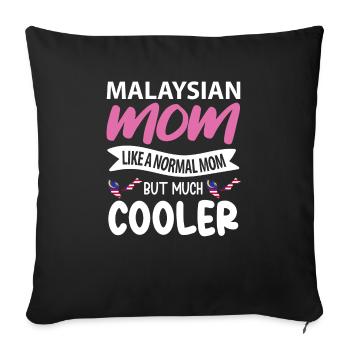 Malaisie - Housse de coussin décorative 45 x 45 cm - noir - Devant