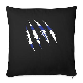 Israël - Housse de coussin décorative 45 x 45 cm - noir - Devant