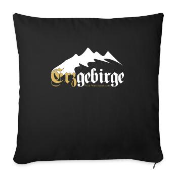 Erzgebirge Berg Wandern Walder Rauschen - Sofakissenbezug 45 x 45 cm - Schwarz - Vorne