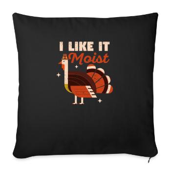 Turkey Day Funny Thanksgiving Dinner Pilgrim I - Sofakissenbezug 45 x 45 cm - Schwarz - Vorne