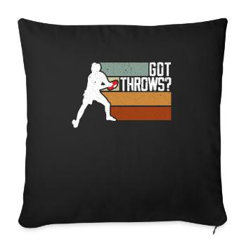 Got Throws Ultimate Frisbee Flying Disc Sport - Sofa pillowcase 17,3'' x 17,3'' (45 x 45 cm) - black - Front