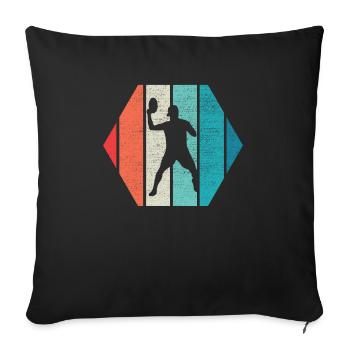Retro Ultimate Frisbee Flying Disc Sport - Sofa pillowcase 17,3'' x 17,3'' (45 x 45 cm) - black - Front