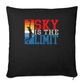 Sky Is The Limit Ultimate Frisbee Flying Disc - Sofa pillowcase 17,3'' x 17,3'' (45 x 45 cm) - black - Front