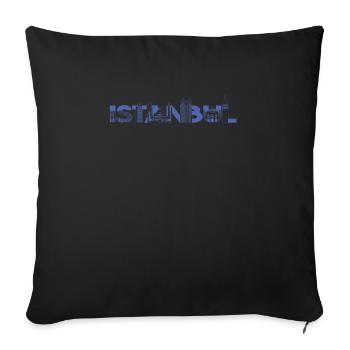 Chemise Istanbul Skyline - Housse de coussin décorative 45 x 45 cm - noir - Devant