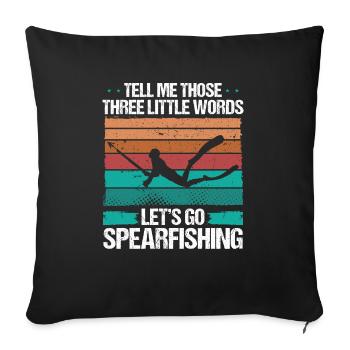 Spearfisher Apnée Apnée Plongeur Speargun Speargun - Housse de coussin décorative 45 x 45 cm - noir - Devant