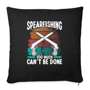 Spearfisher Apnée Apnée Plongeur Spearo Spot - Housse de coussin décorative 45 x 45 cm - noir - Devant