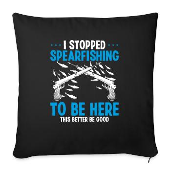 Süearfisher Fins Spearo Apnea Diver Freediving - Sofa pillowcase 17,3'' x 17,3'' (45 x 45 cm) - black - Front