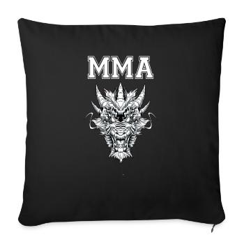 MMA Drachenkopf - Sofakissenbezug 45 x 45 cm - Schwarz - Vorne