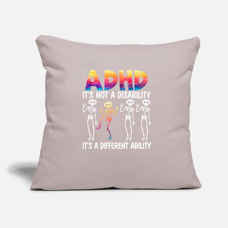 ADHD It's A Different Ability Nerodiversity Sofa pillowcase 17,3'' x 17,3'' (45 x 45 cm)