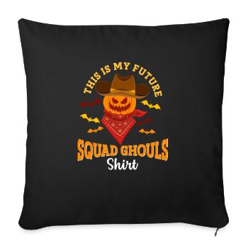 Cowboy Halloween Future Squad Ghouls Skeleton - Sofa pillowcase 17,3'' x 17,3'' (45 x 45 cm) - black - Front