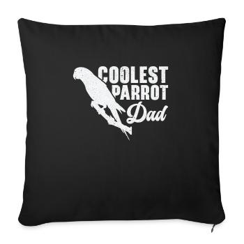 Macaw Cool Parrot Dad Pet Zoo Animal Birdwatcher - Sofa pillowcase 17,3'' x 17,3'' (45 x 45 cm) - black - Front