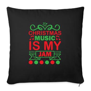 Weihnachtsmusik ist meine Marmelade Norweger - Sofakissenbezug 45 x 45 cm - Schwarz - Vorne