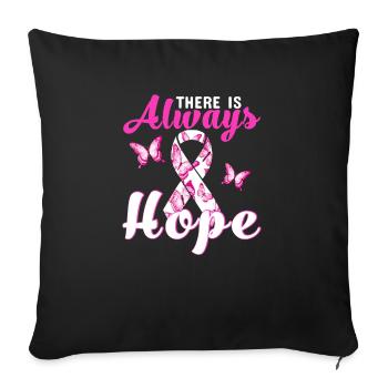 Always hope - Sofa pillowcase 17,3'' x 17,3'' (45 x 45 cm) - black - Front