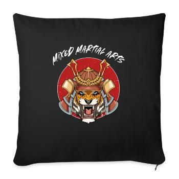 MMA Tiger Samurai - Kostenlose Mixed Martial Arts - Sofakissenbezug 45 x 45 cm - Schwarz - Vorne