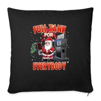 Réservoir plein pour tout le monde, Noël Drôle De Père Noël Mem - Housse de coussin décorative 45 x 45 cm - noir - Devant