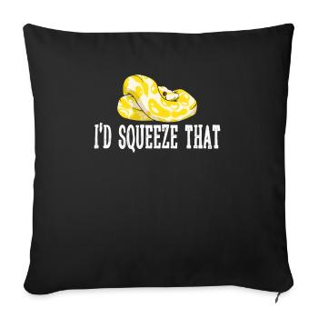 Banana Ball Python I'D Squeeze That - Sofakissenbezug 45 x 45 cm - Schwarz - Vorne