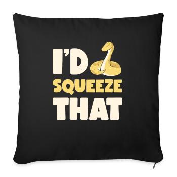 Banana Ball Python I'D Squeeze That - Sofakissenbezug 45 x 45 cm - Schwarz - Vorne