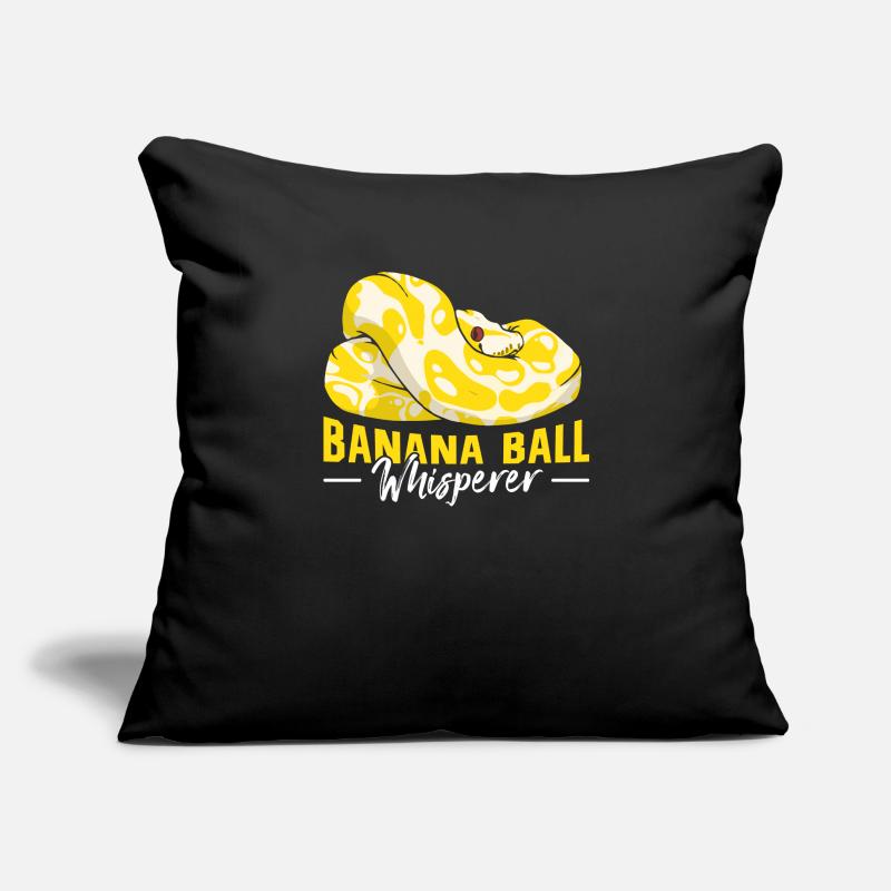 Banane boule Python Chuchoteur Housse de coussin décorative 45 x 45 cm