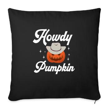 Howdy Pumpking Rodeo Country Wild West Halloween - Sofakissenbezug 45 x 45 cm - Schwarz - Vorne
