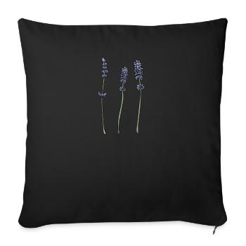 Lavender I Team Bride Flower Wreath Wedding Boho - Sofa pillowcase 17,3'' x 17,3'' (45 x 45 cm) - black - Front
