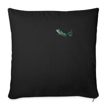 Praying Mantis I Mantis Insect Motif - Sofa pillowcase 17,3'' x 17,3'' (45 x 45 cm) - black - Front