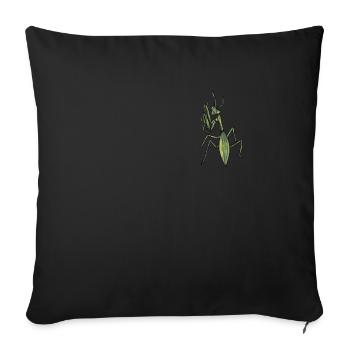 Praying Mantis I Mantis Insect Motif - Sofa pillowcase 17,3'' x 17,3'' (45 x 45 cm) - black - Front