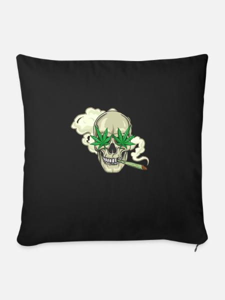 Cannabis - Sofakissenbezug 45 x 45 cm - Schwarz