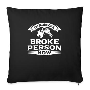Nouveau propriétaire Inauguration Lustig faillite - Housse de coussin décorative 45 x 45 cm - noir - Devant