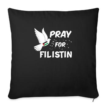 Palestine - Housse de coussin décorative 45 x 45 cm - noir - Devant