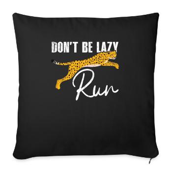 Ne soyez pas paresseux Run Wildlife Zookeeper Cheetah - Housse de coussin décorative 45 x 45 cm - noir - Devant