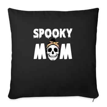 Spooky Mom Mom Mother Shirt Halloween - Sofa pillowcase 17,3'' x 17,3'' (45 x 45 cm) - black - Front