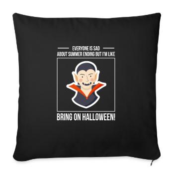 Vampir Halloween Shirt Geschenk - Sofakissenbezug 45 x 45 cm - Schwarz - Vorne